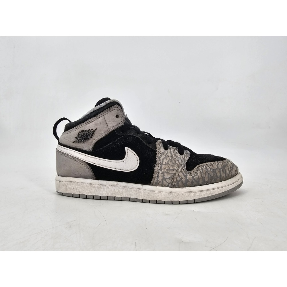 Nike Kids Air Jordan 1 Elephant Toe Black Sneakers DM6215-016 Size US 3Y
